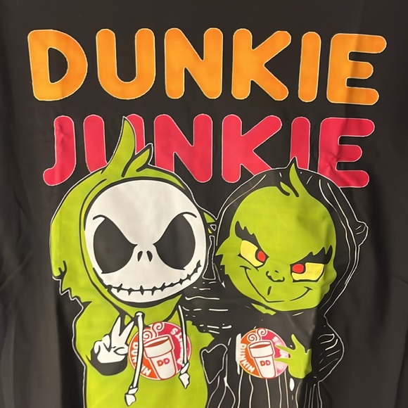 NWT  Donkin Donut T-Shirt Donkie Junkie Graphic Tee - Picture 2 of 4